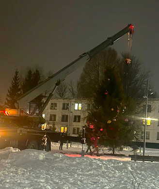 В Тейкове новогодняя елка рухнула, но была восстановлена